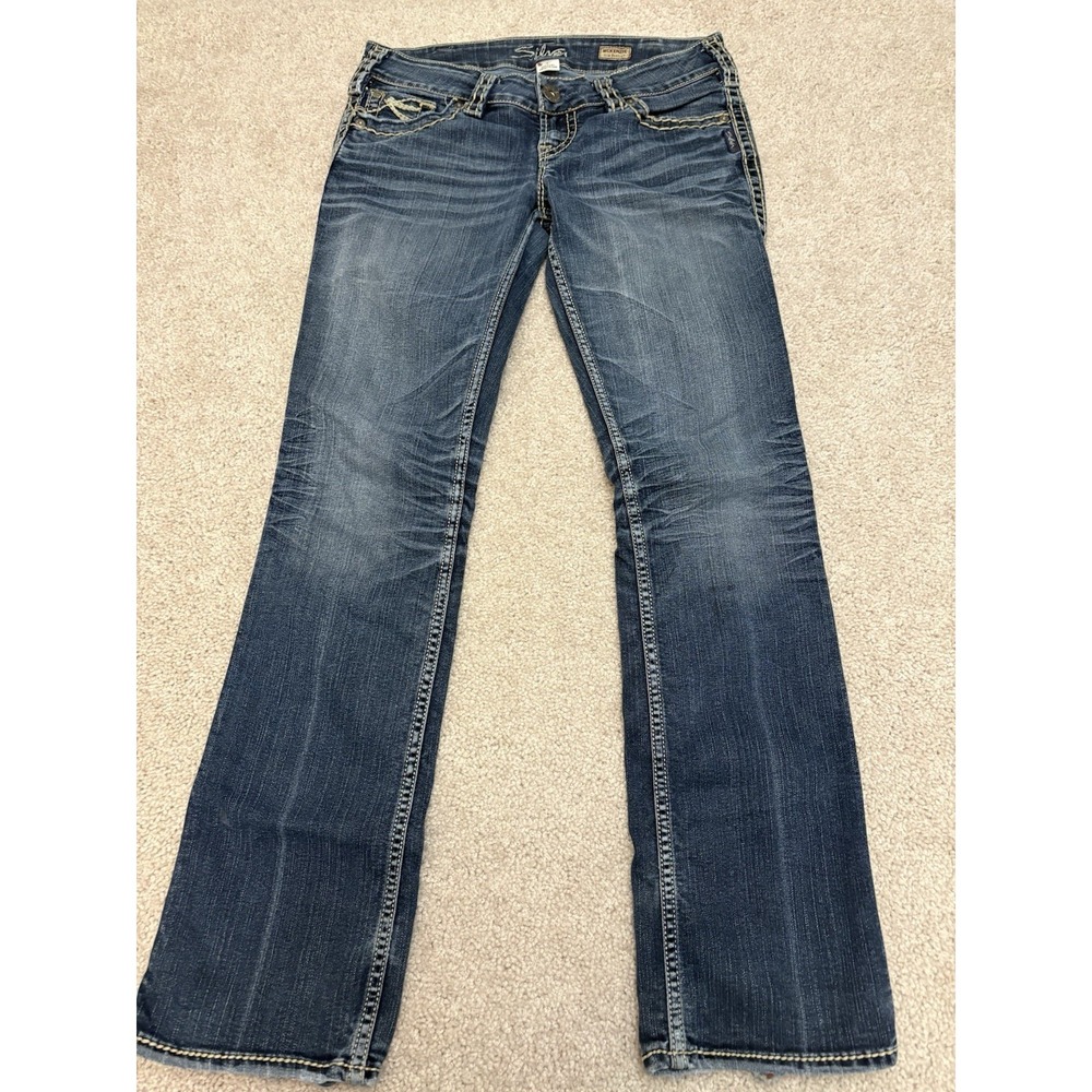 Y2K Women's Silver Jeans Mckenzie Slim Boot Cut Blue Size 30